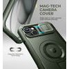 Dexnor MagSafe 360 Kickstand Camprotector obal iPhone 14 Plus / 15 Plus, zelený