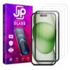 JP Long Pack Tvrzených skel, 3 skla na telefon s aplikátorem, iPhone 15