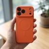 iPhone 17 Pro Max / 18 Pro Max silikona vāciņš – Silicone Mag Cover MagSafe – oranžs