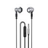 Dudao Metal Wired slúchadlá s 3,5 mm mini jackom, šedé (X2C-Gray)