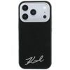 Karl Lagerfeld Saffiano Small Script Metal Logo MagSafe ümbris iPhone 17 Pro / 18 Pro – must
