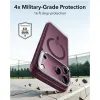 iPhone 17 Pro / 18 Pro dėklas – ESR Classic Hybrid Kickstand MagSafe – vyno raudona