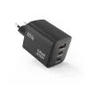 BlueStar adaptér 2x USB-C, USB-A, 65W, černý