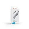 Alumínium USB-C elosztó FIXED HUB Mini, 5 port, notebookokhoz és táblagépekhez, szürke