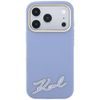 Karl Lagerfeld Grained Leather Resin Sign Logo MagSafe ümbris iPhone 17 Pro Max / 18 Pro Max – sinine