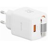 Swissten SlideCharge adapter s izvlačivim USB-C kabelom GaN 45W, 1x USB-A 18W, bijeli