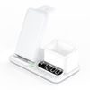 DeskCharge Station Pro Πολυλειτουργικός σταθμός ασύρματης φόρτισης 5 σε 1 με ρολόι και οργανωτή, λευκό