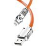 Dudao Angled kabel otočný o 180°, USB-A - Lightning, 30 W, 1 m, oranžový