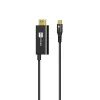 Καλώδιο ER POWER Displayport USB-C - HDMI, PD 100W, 4K/60Hz, 2m, μαύρο