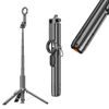Blavec MagSafe Selfie Stick met Automatische Uitschuiving, Statief en Bluetooth Afstandsbediening - 160 cm - Zwart