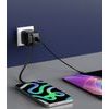 Swissten SlideCharge adapter sisseehitatud väljatõmmatava USB-C kaabliga GaN 30W 1x USB-A 18W – must