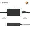 FIXED GaN töltőadapter notebookhoz, USB-C, PD 3.0, 100W, fekete
