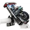 JP Metall-Smartphone-Halterung für Fahrrad- und Motorradlenker, BH03, schwarz