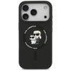 Karl Lagerfeld Siliconen Hoesje KC Body Ring - MagSafe geschikt - voor iPhone 17 Pro / 18 Pro - Zwart