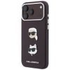 Karl Lagerfeld Saffiano K&C Heads Pins and Logo Crossbody ümbris iPhone 17 Pro / 18 Pro – burgundia
