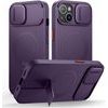 Suritch MagSafe Kickstand Camprotector obal iPhone 13 / 14, fialový