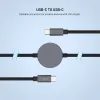 Fonott kábel FIXED Power Watch Cable USB-C - USB-C töltővel Apple / Samsung Watch-hoz, PD 60W, 1,5 m, szürke