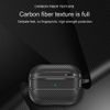 Techsuit CarbonFiber Hoesje voor AirPods Pro 3 - TPU met Karabijnhaak - Zwart