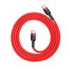 Baseus Cafule kábel, USB-C, piros, 2 m (CATKLF-H09)