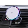 Ψύκτρα MagSafe Qi2 ασύρματης φόρτισης για αεραγωγούς αυτοκινήτου, με προαιρετικό RGB φωτισμό, 15W, κυκλική, λευκή