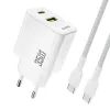 Dudao A27 MaxC Oplader + USB-C Kabel - 35W - GaN - Wit