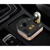Dudao FM vysielač Bluetooth nabíjačka do auta, MP3, 3,1 A, 2x USB, čierna (R2Pro čierna)