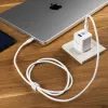 FIXED Mini GaN hálózati töltő, 2x USB-C + USB, PD 65W, fehér