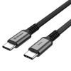 Techsuit TitanSync Pro (CX2) USB-C uz USB-C datu kabelis PD 240 W 2 m – pelēks