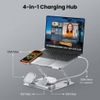 Premium aluminijski stalak za laptop s bežičnim punjenjem 4u1