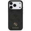 Guess 4G Small and Classic Logo MagSafe Hoesje voor iPhone 17 Pro / iPhone 18 Pro - Eko-leer & Siliconen - Zwart