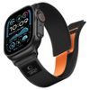 Tech-Protect Nylon Elite Apple Watch 8 / 9 / 10 / 11 / 12 / SE / Ultra (44 / 45 / 46 / 49) mm, čierno-oranžový