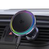 Kühlender MagSafe Qi2 Halter mit kabellosem Laden für Autolüftung, mit RGB wählbarer Beleuchtung, 15W, rund, schwarz