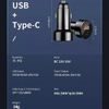 Techsuit Premium (CAPD028) autós töltő, USB-A, USB-C, QC 3.0, 38W, fekete