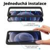 Folie de sticlă JP 3D cu cadru de instalare, iPhone 12 Mini, neagră