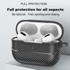 Techsuit CarbonFiber Hoesje voor AirPods Pro 3 - TPU met Karabijnhaak - Zwart