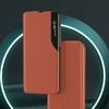 Eco Leather View Case Schutzhülle für Samsung Galaxy A27 5G - Kunstleder Flip Case mit Standfunktion - Orange