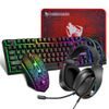T-WOLF TF400 RGB Gaming Set 4in1 (Tastatur, Maus, Headset, Mauspad)