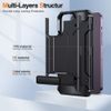 Techsuit Hybrid Armor Kickstand, iPhone 15 Pro Max, fekete