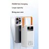 Powerbank 80.000 mAh, 120W PD + QC, 4 USB + 2 Kabel, LED-Licht, weiß