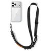 Tech-Protect C9S Crossbody Handykette für Smartphones - Verstellbarer Umhängeband mit Magnetverschluss - Schwarz/Orange