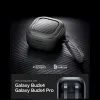 Spigen Rugged Armor Schutzhülle für Samsung Galaxy Buds 4 / 4 Pro - Flexibles TPU Case mit Karabiner - Schwarz