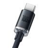 Baseus Crystal Shine Series kabel s podporo za hitro polnjenje, USB - USB-C, 100W, 1,2 m, črn (CAJY000401)