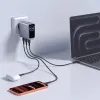 Tech-Protect Powervision NC100W-GAN 3portová nabíjačka, PD 100 W / QC 3.0, sivá
