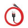 Baseues Cafule kabel Lightning, červený, 0,5 m (CALKLF-A09)
