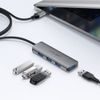 Acefast 4-in-1 Adapter (J17) - 4x USB 3.0 - 5 Gb/s - Plug & Play - Grijs