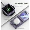 Samsung Galaxy Z Flip 8 aizsargvāciņš – Dexnor 360 ar statīvu violets