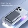 Metal Mini Magsafe bezdrátová Powerbanka, 5000mAh, Quick Charge, PD15W, černá