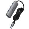Acefast 4-in-1 Adapter (J17) - 4x USB 3.0 - 5 Gb/s - Plug & Play - Grijs