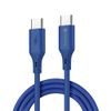 Cablu Forcell F-Energy USB-C - USB-C, QC4.0, PD, 3A, 60W, 1 m, albastru