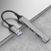 Dudao HUB A16B, 4v1, USB-A - 4x USB-A (3x USB2.0 / USB3.0), 6,3cm, černý